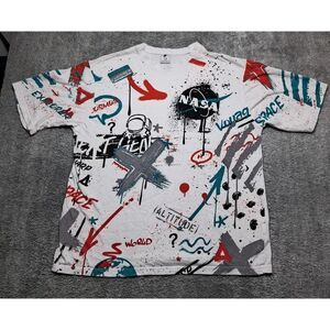 SOUTHPOLE MEN'S SHORT SLEEVE GRAPHIC T-SHIRT SZ 3XB NASA PAINT SPLATTER